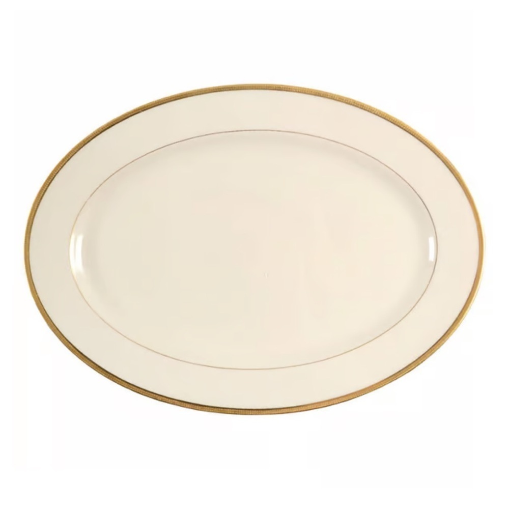 Lenox Tuxedo (Gold Backstamp) 16” Oval Serving Platter